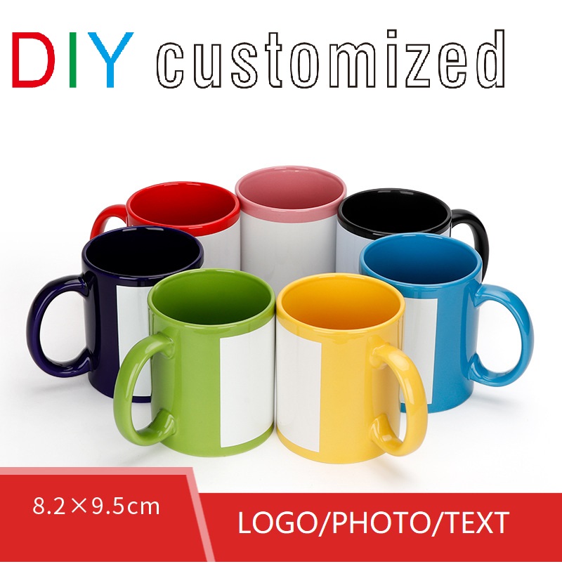 Black Cup DIY LOGO Ceramic 350 - Sublimation Mug Blank ulasan dan harga