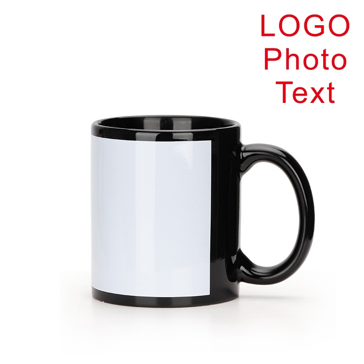 Black Cup DIY LOGO Ceramic 350 - Sublimation Mug Blank ulasan dan harga