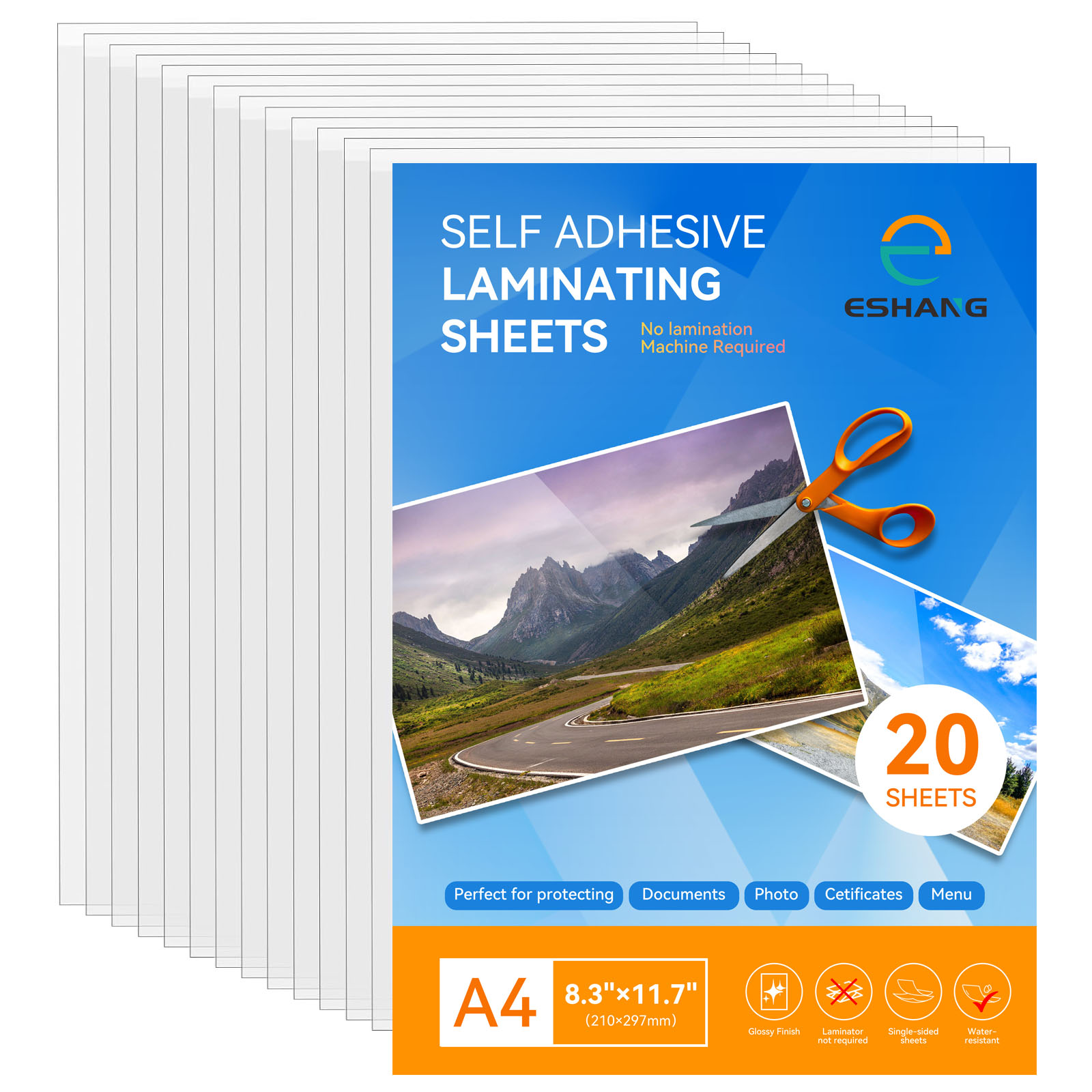 ESHANG 20Sheets Clear Cold Lam - Laminator Cold Roll ulasan dan harga
