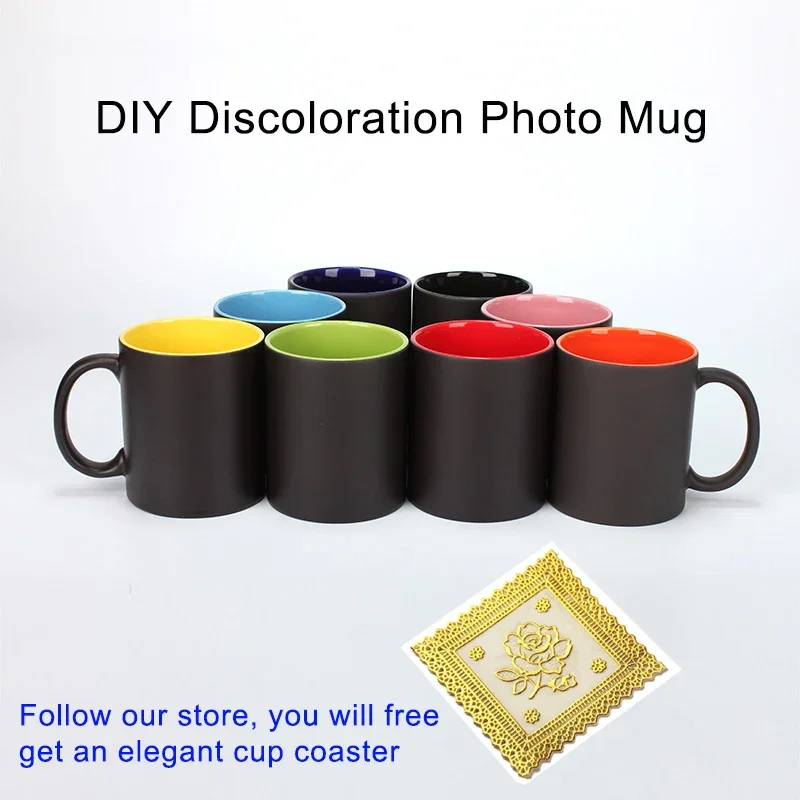 DIY Photo Black mug Magic Colo - Sublimation Mug Blank ulasan dan harga