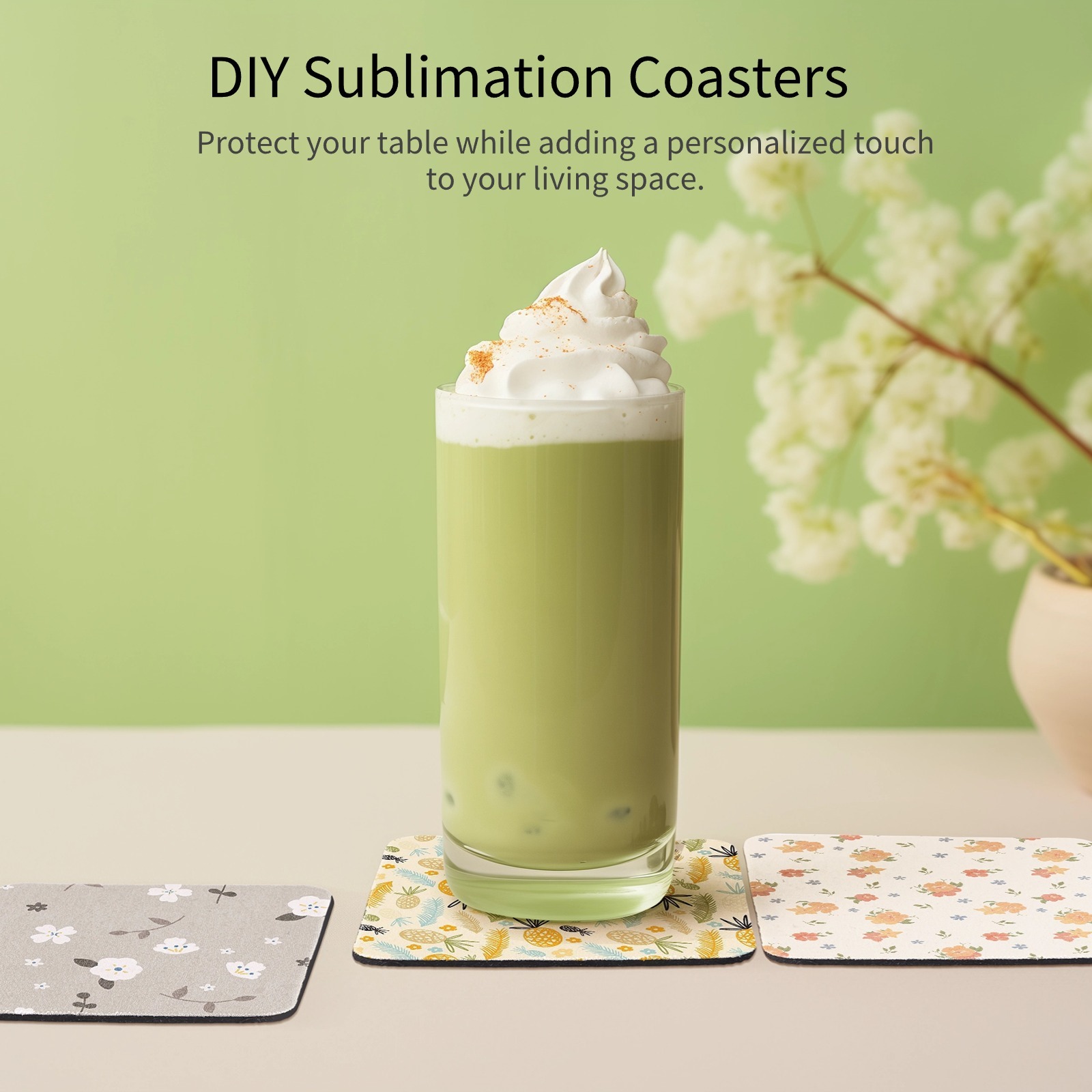 100Pcs Sublimation Coasters Sq - Sublimation Mug Blank ulasan dan harga