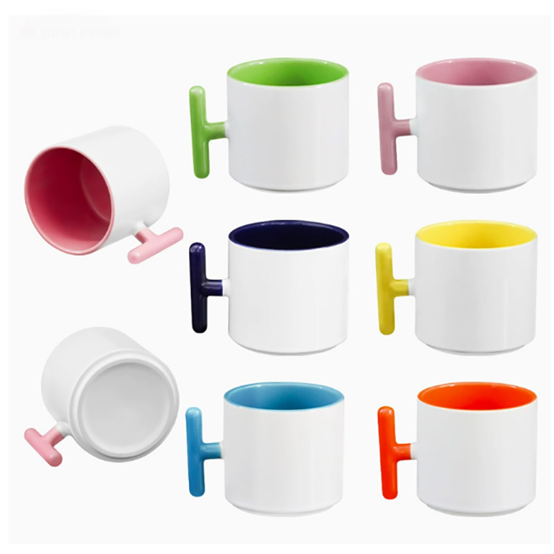 2PCS Creativity T-shaped handl - Sublimation Mug Blank ulasan dan harga