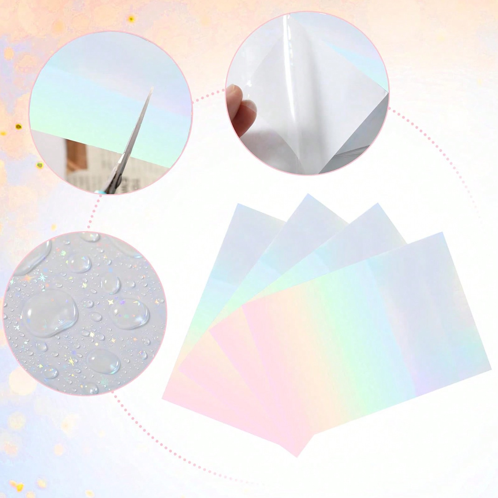 50 Sheets A6 Size Holographic  - Laminator Cold Roll ulasan dan harga